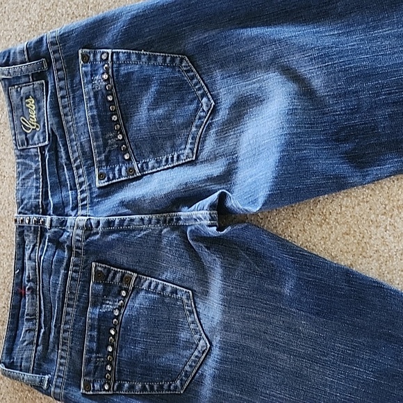 Guess Bootcut Rhinestone Like New Jeans Size 28 - Picture 10 of 13